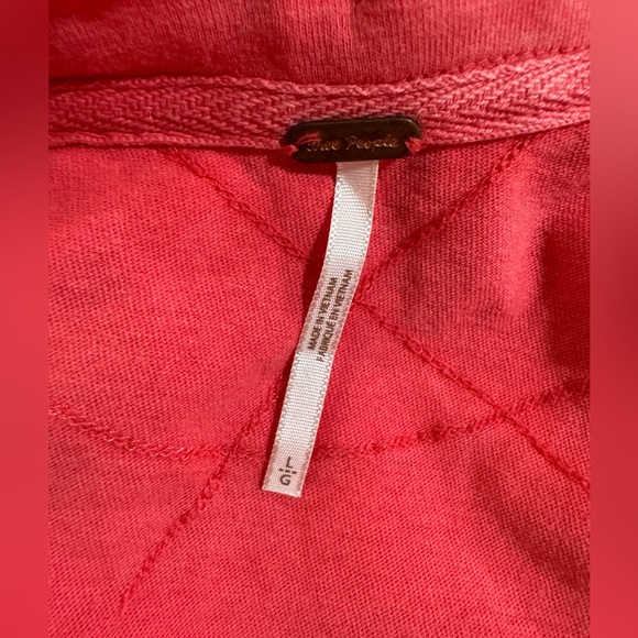 Free People Vibrant Coral Ruffle Tunic - Picture 4 of 8